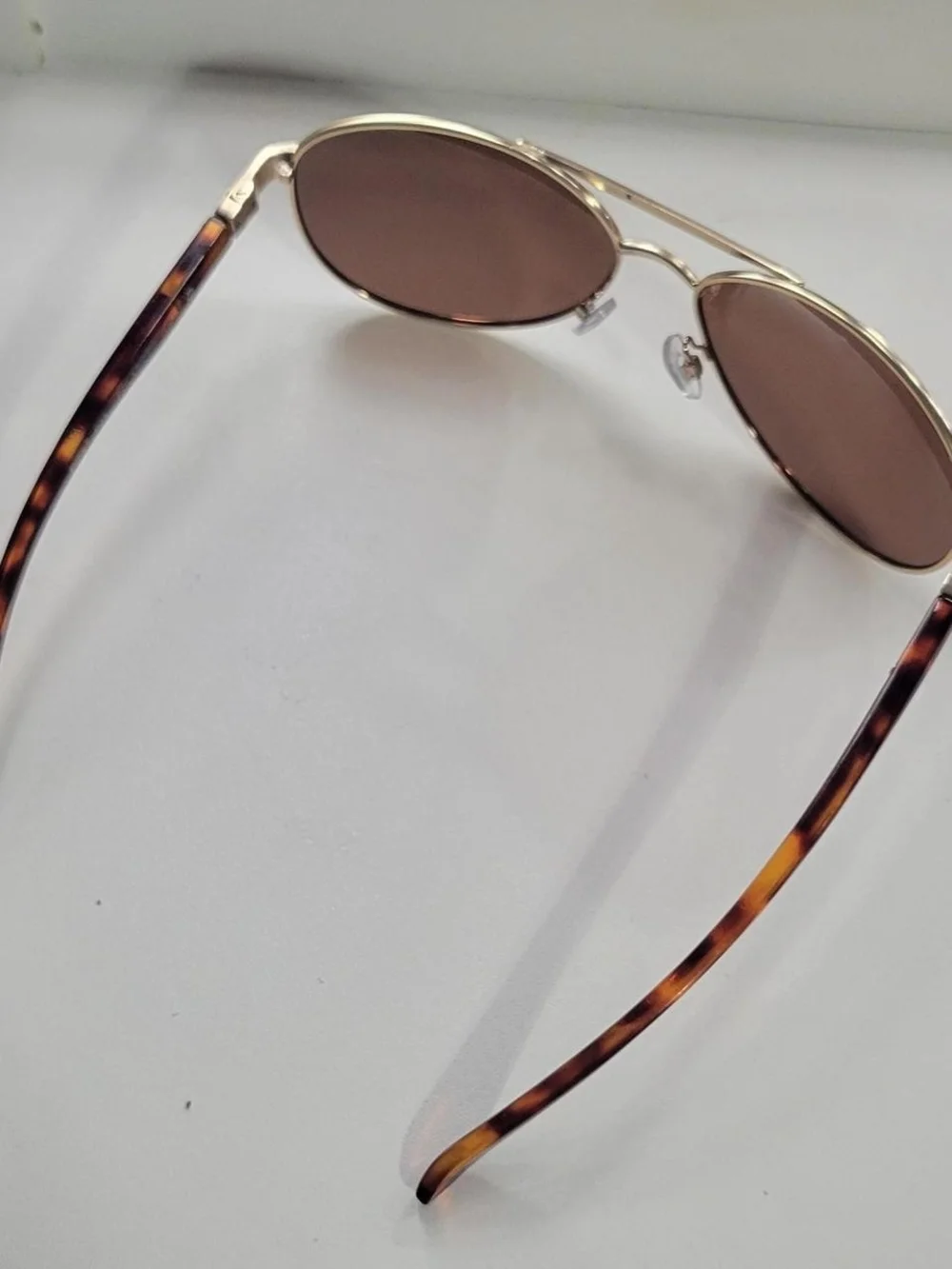 Amazon Women's Aviator Sunglasses in Gold Frame with Brown Lenses